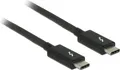 DeLOCK - Thunderbolt-Kabel - USB Typ C (M) bis USB Typ C (M) 5 A - 1,0m - 4K Unterstützung - Schwarz (84845)