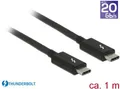 Delock Thunderbolt Anschlusskabel Thunderbolt (USB-C) Stecker, Thunderbolt (USB-C) Stecker 1.00 m Schwarz 84845 Thunderbolt-Kabel