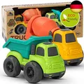 Cicili LKW Spielzeug ab 1 Jahr, nachhaltiger Bio-Kunststoff LKW Kinder