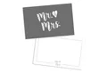 itenga Grußkarten itenga 24x Dankeskarten "Mr. & Mrs." Hochzeit Save the Date Visitenkar