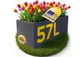 ONDIS24 Blumenkasten Vulkan 57L Gestein/Basalt Optik mit Wasserspeicher Pflanzenkasten, 79.5 x 29.5 x 29.5 (H) cm