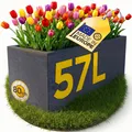 Pflanzkübel rechteckig Vulkan Blumenkasten mit Wasserspeicher Balkon Blumenkübel