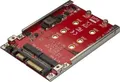 StarTech.com Dual-Slot M.2 Drive to SATA Adapter for 2.5" Bay RAID Speichercontroller Card 6 GBps 0 1 JBOD BIG 6Gb/s Rot (S322M225R)