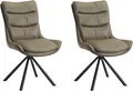 Jockenhöfer Gruppe Drehstuhl Maurice (Set, 2 St) (Set, 2 St), Echtleder, inklusive Drehfunktion (360), bis 150kg belastbar