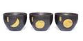 Maoci -  3er Set Japan Design Teeschalen Porzellan 130ml - 3 verschiedene Motive