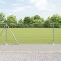vidaXL Euro Zaun mit 13 Flanschpfosten 0,8x25 m Verzinkter Stahl