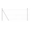 vidaXL Gartenzaun Zaun mit Pfosten Silber 0,8 x 25 m Stahl, (1-St)