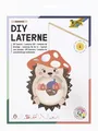folia Laternen Bastelset HEDGEHOG braun 95304
