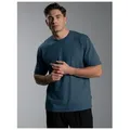 Trigema T-Shirt TRIGEMA T-Shirt DELUXE Baumwolle (1-tlg) blau S (44/46)