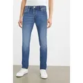 Jack & Jones Slim-fit-Jeans JJIGLENN mit Used-Look und Stretchkomfort Abriebeffekte, modisch, slim fit, Baumwollmischung blau 28