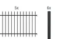 Alberts Zierzaun - Komplettset Chaussee, Höhe 120 cm, Länge 10 m, matt schwarz, zum Einbetonieren