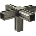 XD-Rohrverbinder Kreuzstück mit Abgang Schwarz für Ø 20 mm