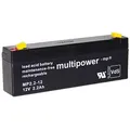 Blei-Akku Multipower MP2.3-12 (2.2-12), mit VDS-Zulassung, 4,8 mm Faston Anschluss, 12 Volt, 2,3 Ah