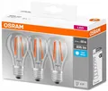 3er Pack Osram LED Lampe BASE Classic A CL 6.5W neutralweiss E27 4000K wie 40W