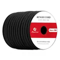 Abma Cord Gummiseil Expanderseil 8mm 10M Gummischnur UV Beständig Planenseil 100% Dehnung Spannseil für Plane, Anhängerplane, Sonnensegel, Zelte, Banner - Schwarz