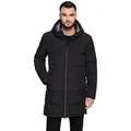 VOICE Outdoorjacke Herren Winterjacke Wintermantel mit Kapuze schwarz XL
