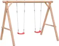 Premium Doppelschaukel aus Lärchenholz L240 x  B190 x H220 cm