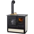 GLOBEFIRE Holzherd "Alhena", beige, Stahl, 7 kW, Dauerbrand geeignet
