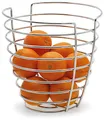blomus -WIRES- Korb aus verchromtem Stahl, Aufbewahrungskorb,vielseitig nutzbar mit großem Fassungsvolumen für Obst & Gemüse, exklusives Wohnaccessoire (H / B / T: 24 x 24,5 x 24,5 cm, Silber, 68480)