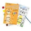 Lutz Mauder Malbuch mit Wasserfarben für Kleinkinder und Kinder im Alter von 1-3 und 2-4, Aquarell-Malpapier, magisches Buch TapirElla Tiger mit Pinsel