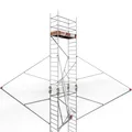 ALTEC Rollfix 2.0 500 | 5m Arbeitshöhe | bremsb. Lenkrollen (Ø150mm) | Dreieckausleger | Made in Germany | TÜV | belastbar 200kg/m² | Norm - DIN EN 1004-1 | Modulares Alu Arbeitsgerüst | Baugerüst