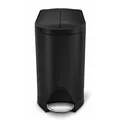 Simplehuman Mülleimer CW2104, schwarz, Kosmetikeimer aus Edelstahl, 10 Liter