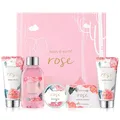 Geschenkset Frauen Rose Duschgel Handcreme Bodylotion Spa Geschenk