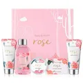BODY &amp; EARTH Geschenkbox für Frauen-5 tlg. Rose Geschenkset Frauen, 