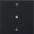 Gira 5105005 RF Bedienaufsatz 1-fach Pfeile KNX, System 55, schwarz matt