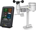 National Geographic Funk-Wetterstation 5-in-1 mit Farbdisplay, Außensensor für Temperatur, Luftfeuchtigkeit, Wind, Regen, Luftdruck, schwarz