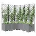 Pflanzkübel mit Rankgitter | Blumenkübel | Blumenecke | Rankhilfe | PE-Rattan