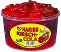 HARIBO Fruchtgummi, 150 Stück, KIRSCH-COLA, Klarsichtdose (1.350 g), Sie erhalten 1 Packung á 150