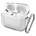 Cazy Silikonhülle für Apple AirPods Pro 3, inklusive Karabinerhaken, Schützt vor Kratzern und Stößen, Transparent - Transparent