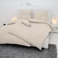 Janine Mako-Soft-Seersucker Bettwäsche Piano Kopfkissenbezug einzeln 80x80 cm | naturell - beige