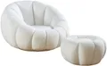 SalesFever Sessel Bonn - Der elegante Sessel inkl. Hocker (Set, 2-St), Komfort-Set mit Drehhocker - 360° Freiheit erleben