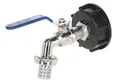 Kerbl Anschlusshahn für IBC-Container (mit Kunststoffadapter S60x6 für IBC-Container, mit PTFE-Gewebedichtband, mit 3/4" Schlauchanschluss, Wasserhahn) 221982