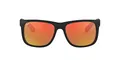 Ray-Ban Unisex Justin Sonnenbrille, Schwarz (Gestell: Schwarz, Gläser: Rot Verspiegelt 622/6q), Medium (Herstellergröße: 51) EU