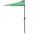 casa.pro Halbschirm Eger Ø300cm Halb-Sonnenschirm Balkonschirm Kurbelschirm Schirm Halbrund Stahl Polyester 160g/m² Grün