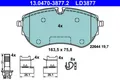 Bremsbelagsatz Scheibenbremse ATE Ceramic 13.0470-3877.2 für VW AMAROK 2HA 2HB