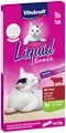 Vitakraft Liquid Snack, Katzen Leckerli, Katzensnack cremig, mit Rind und Katzengras, in einzelnen Sachets, für eine gesunde Darmflora (1 Paket mit 6x 15g)