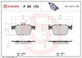 BREMBO Bremsbelagsatz, Scheibenbremse P 85 124 für VW AUDI SKODA SEAT