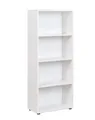 Bücherregal Standregal 4 Fächer Höhenverstellbare Böden Holzregal Wohnzimmer...