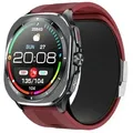 Smartwatch mit Luftpumpe, Blutdruckmessung, EKG und AMOLED-Display Red