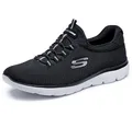 Skechers Damen Summits 12980 Turnschuhe, Black Mesh/ White Trim, 41 EU