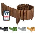Garronda Beeteinfassung Holz Rollzaun Holzzaun 200 X 40 Cm Imprägniert Flexibler Rollborder Rasenkante Palisade Gartenzaun Umzäunung Für Garten Gd-0046 (dunkelbraun, Höhe: 40 Cm)