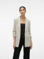 Vero Moda Longblazer VMFRIDA LS REGULAR BLAZER NOOS ohne Verschluss und mit gerafften 3/4 Arm