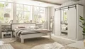 Furn.Design Komplettschlafzimmer Stove, (Schlafzimmer Set weiß Pinie, Landhaus, 6-tlg., Doppelbett 180x200 cm), Soft-Close, mit Schiebetüren