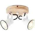 Brilliant Deckenstrahler Seed weiß Holz GU10 max. 5W ohne Leuchtmittel schwenkba...