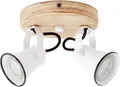 Brilliant Decken Spot Strahler Leuchte Lampe SEED Holz Metall weiß 16x13x23 cm