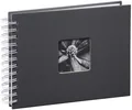 Hama Fotoalbum Fine Art grau 24x17cm 50 Seiten Spiralalbum Modell 2111